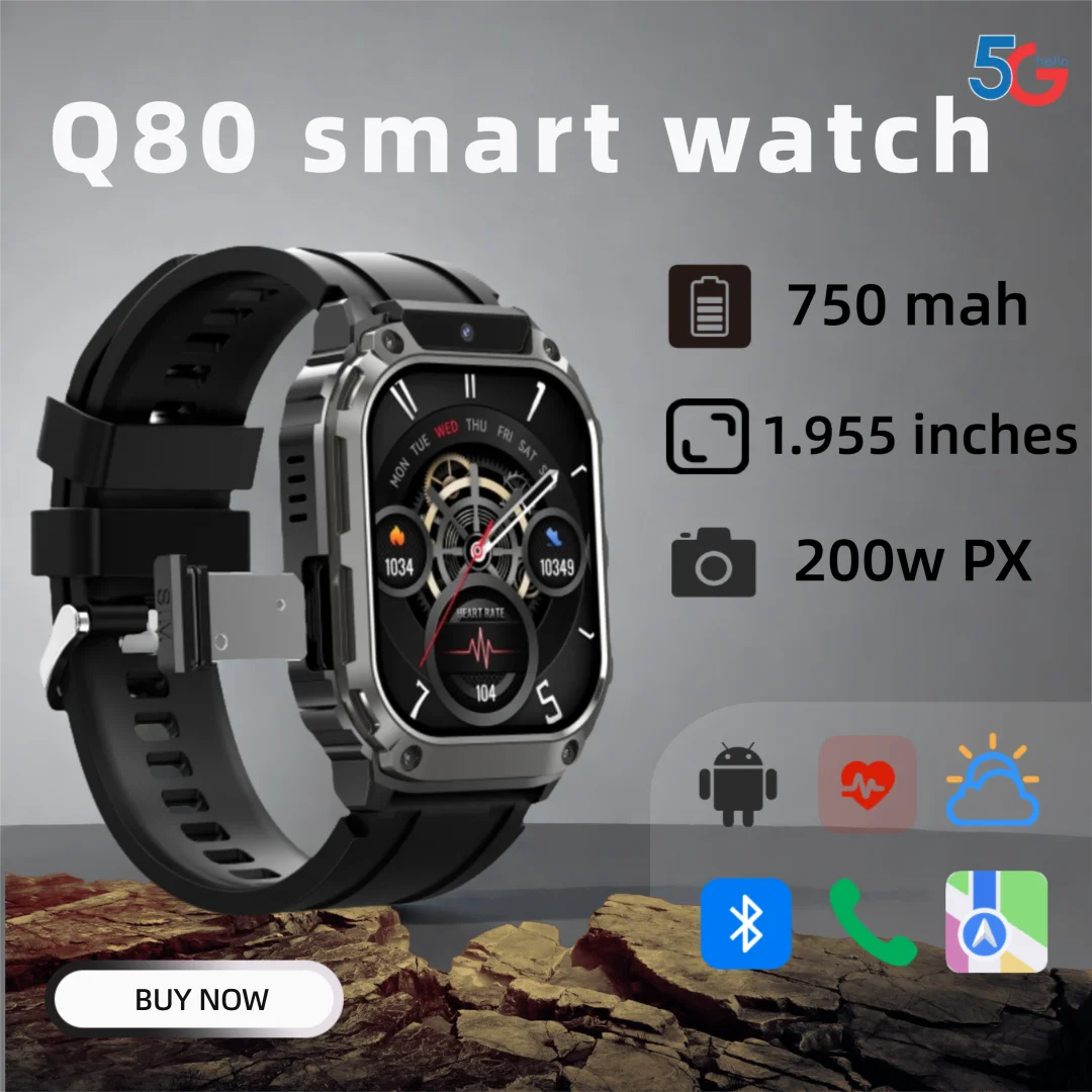 

Новые 1,955-дюймовый HD-экран GPS 5G Wi-Fi Мужские умные часы Монитор здоровья водонепроницаемые 750 мАч Смарт-часы для мужчин подарок Apple Android
