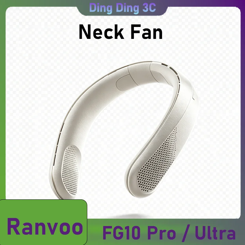 Ruiwu Neck Fan 2026 New Model Long Battery Life Strong Cooling Portable Mini Usb Rechargeable Quiet For Outdoor Summer Makeup