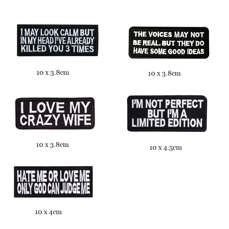 Patches de bordado para roupas, Zipper Star Heart e Slogan Letter, Ferro na roupa, Jeans Appliques, Listras Adesivos, Atacado