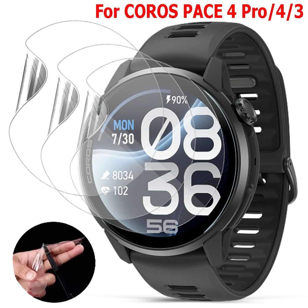 Hydrogel Film For Coros Pace 3 4 4Pro Screen Protector SmartWatch Accessories Anti-Scratch Watch Cover For Coros Pace 4 Pro Film