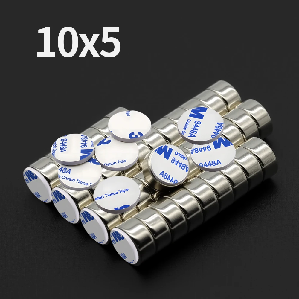 Neodymium Magnet Waterproof Magnetic Iron Composite Round 10x5mm Wear Resistant for Whiteboard Teaching Home Organization