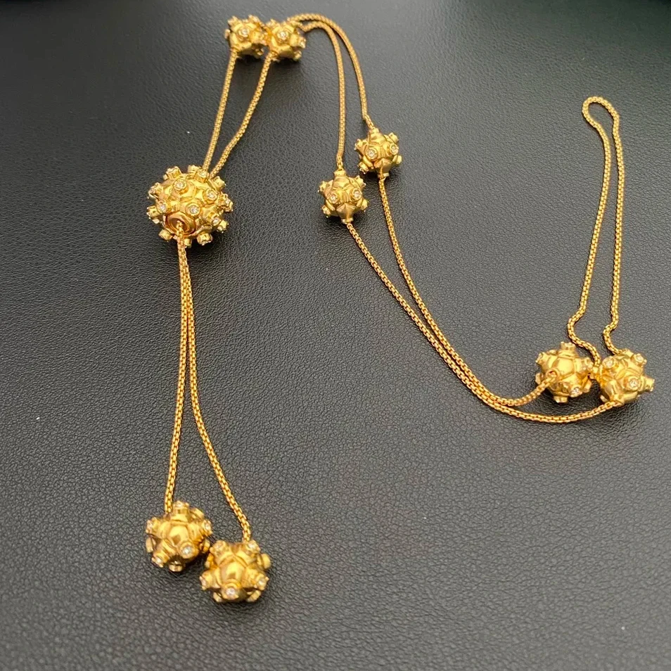 

Europe Crystal Gold Sweater Chain Pendant Long Necklace Woman Top Quality Luxury Jewelry Trend