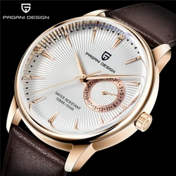 PAGANI DESIGN  40MM New Classic Men Automatic Watch Luxury Sapphire Leather Waterproof 3Ba Casual Reloj hombre watches for men