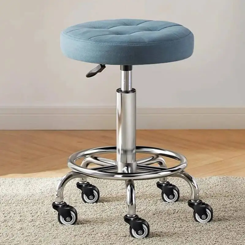 

Barber Lifting Manicure Wheeled Chair Hairdresser Swivel Recliner Barber Chair Pedicure on Wheels Sandalye 미용의자 Salon Furniture