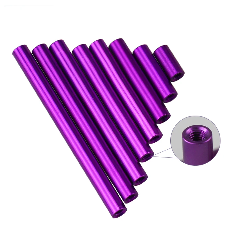 Weiyi 5 Stück/Set M3 Runde Aluminium-Abstandshalterung, Säulenstange, Aluminium-Abstandsschraube für RC-Multirotoren, eloxiert in Rot/Schwarz/Silber – Detail 8