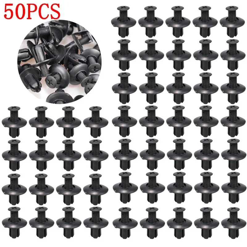 8mm Black Plastic Rivets Fasteners Screw Car Bumper Fender Black Rivet Car Fastener Clips for Dodge Journey Charger Challenger