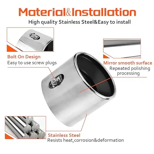 

Stainless Steel Chrome Exhaust Tip For Sedan Models 2008 Through 2012 – Bolt-On Installation