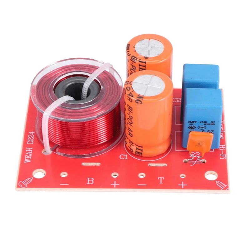 APPLIA-10Pcs 2 Way 80W Diy Speaker Filter Circuit Treble Bass Frequency Divider Home Theater Hifi Stereo Audio Crossover Filter