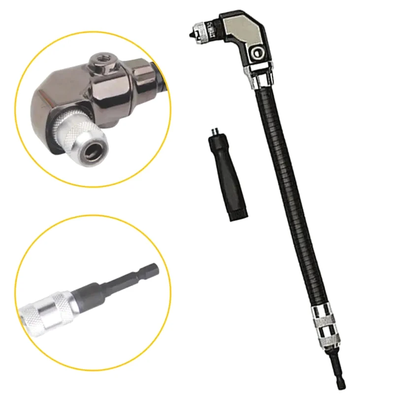 Right Angle Flex Shaft Drill Extension Attachment 90 Degree Adjustable Flexible Bits Screwdriver Adapter Woodworking Tools