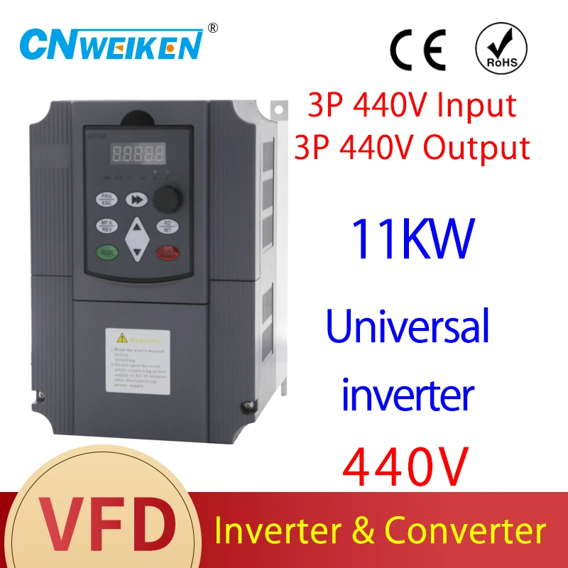 Imagem -03 - Conversor de Frequência Variável com Entrada e Saída 3phase Overloaded Vector Motor Drive Inversor de Frequência Vfd 440v 4kw 5.5kw 7.5kw