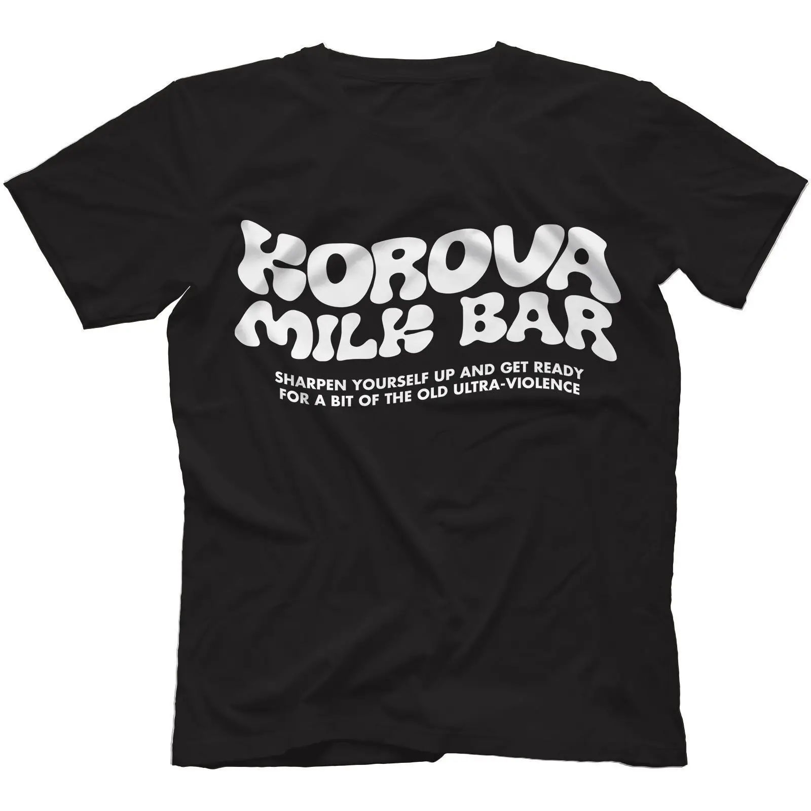 Korova Milk Bar T-Shirt 100% Cotton Droogs A Clockwork Orange Inspired