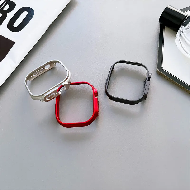 Funda de reloj de PC chapada a la moda para Apple iWatch 8 7 S7 S8 ultra carcasa con marco hueco 41mm 45mm 49mm