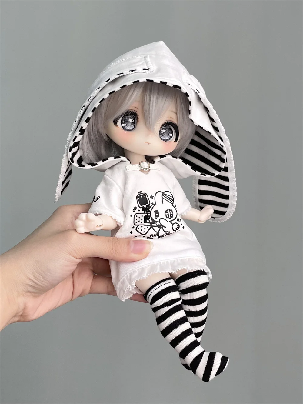 

Одежда для кукол BJD, подходящая для размера 1/6 mddmsd, комплект одежды с милым кроличьим принтом, аксессуары для кукол (1 балл)