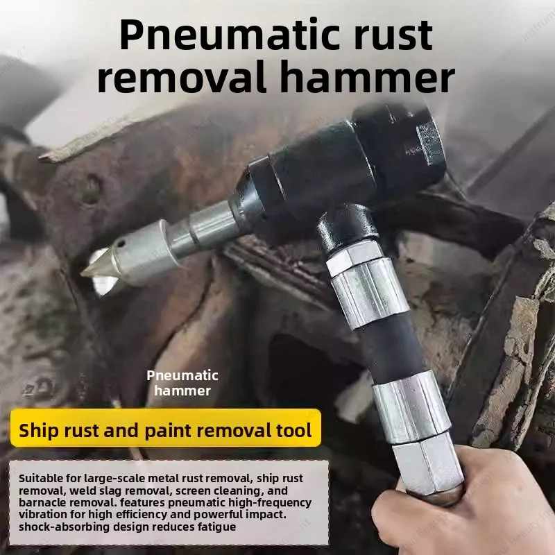 Pneumatic Rust Hammer Marine Metal Barnacle Welding Slag Rust Single Head Industrial Handheld Rust Removal Hammer