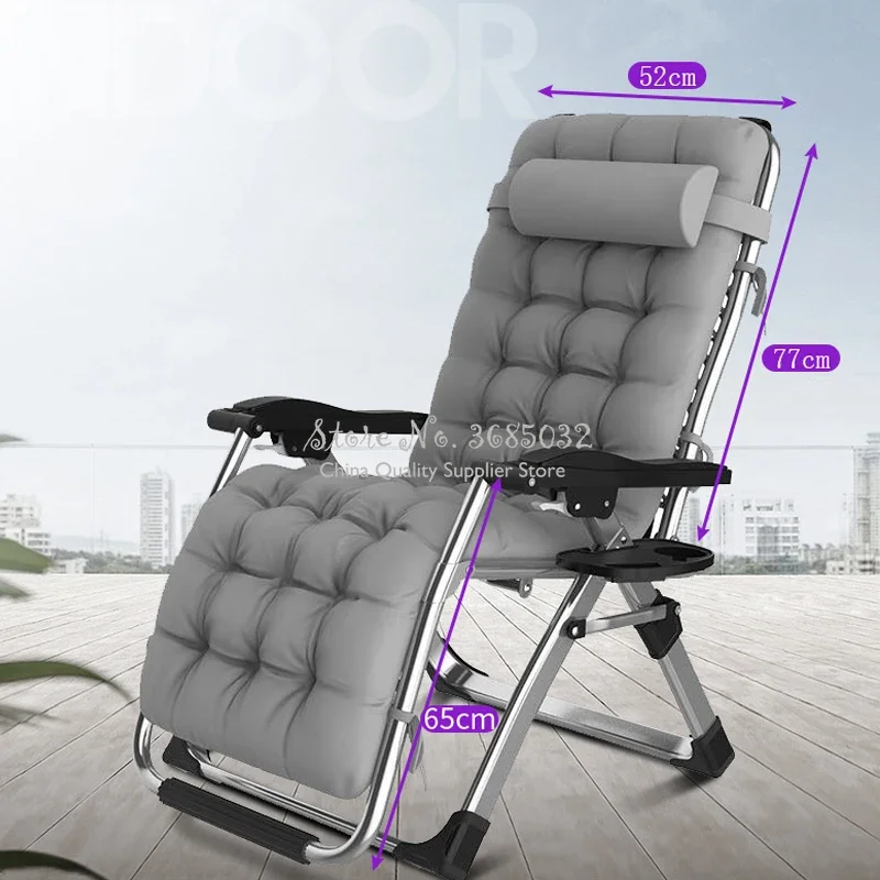 Folding Zero Gravity Recliner with Warm Cushion, Adjustable Lounge Chair with Armrest, Breathable Design Office Chair