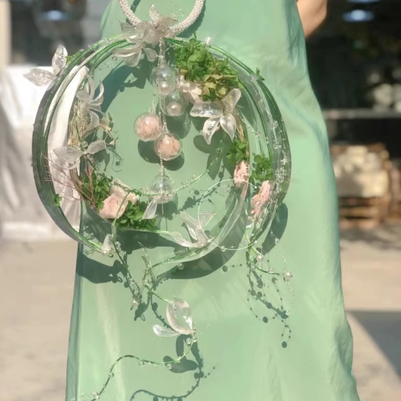 

Hand flower bride hand bouquet immortal flower scepter hand bouquet