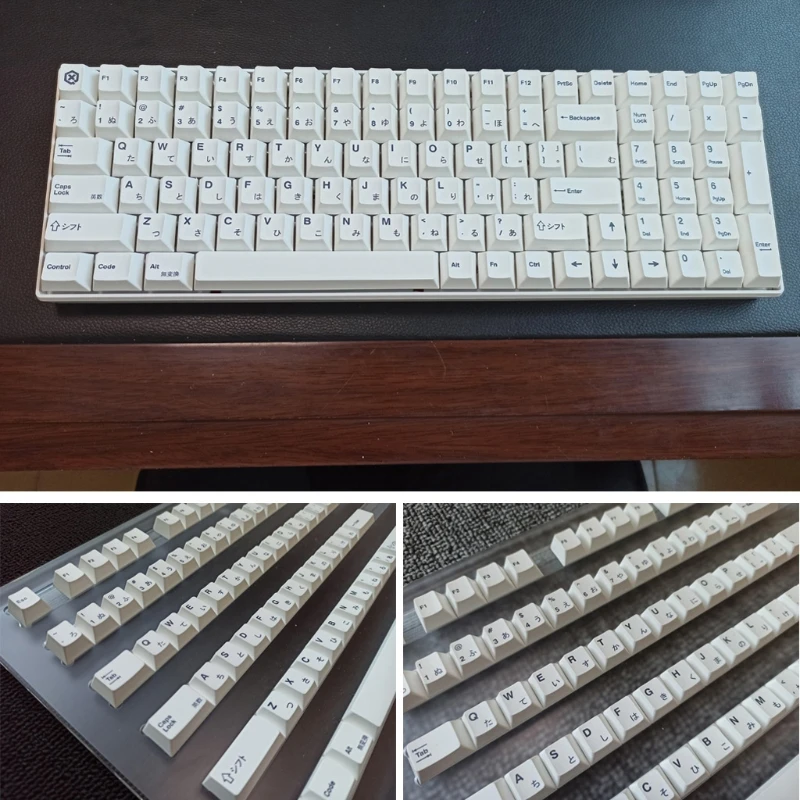PBT 135 teclas Cherry Mecânico teclado substituição teclado tema branco