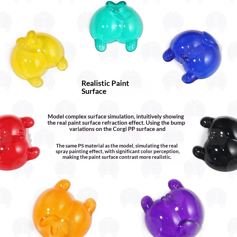 Corgi Butt Paint Testing Palette for Miniature Models - Airbrush Color Mixing Board for Warhammer, Gundam & Model Building Tool