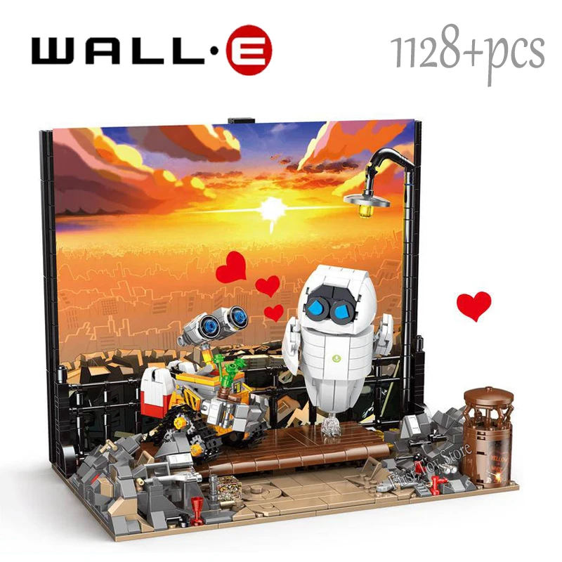 Wall E EVE Love Movie Space Robot Figures Model Friends Ideas Building Block Brick Gift Kid Birthday Girls Boys Toy