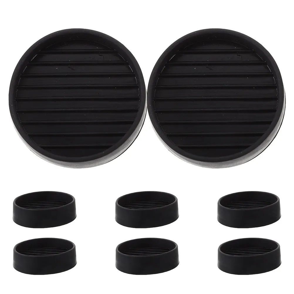 8Pcs Round Rubber Furniture Pads Non-Skid Leg Tips for Chairs Tables Stools Floor Protection Scratch Prevention Quiet Movement