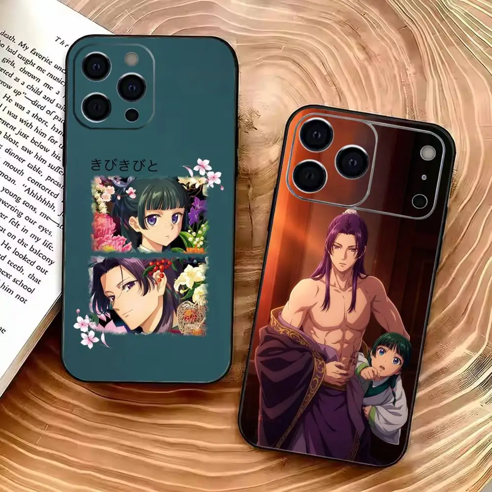 

T-The Apothecary Diaries Maomao & Jinshi -Anime Phone Case For iPhone 12 13 14 15 16 17 Pro Max, Lightweight Soft Black Cover
