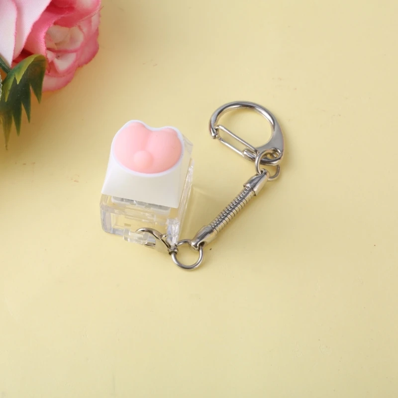 Keyboards Switches Tester Tool Cartoon Key Switches Testing Keychain Toy for Mechanical Keyboards Stress Relief Toy