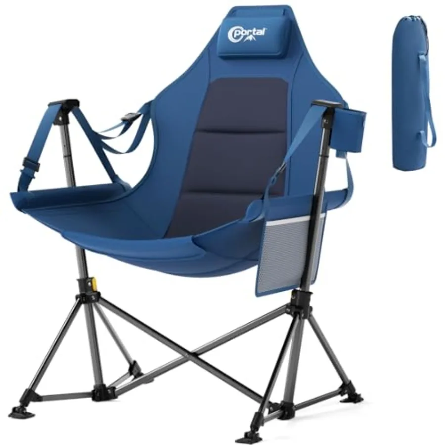 

Hammock Camping Chair Heavy Duty 400lbs - Swinging Chair Outdoor with Adjustable Recline and Headrest Pillow Portable Hammock S