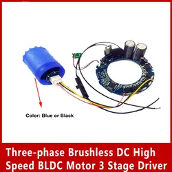 Three-phase 90W 310V Brushless DC High Speed BLDC Motor ,3 Stage Driver 110000rpm Electric Engine for Dyson Hair Drier Air Duct