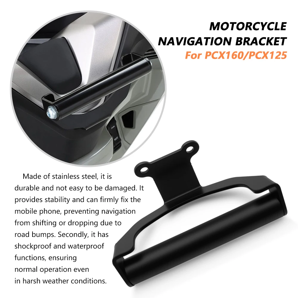 ل PCX160 PCX125 2025 PCX 125 PCX 160 2025 جديد دراجة نارية ملحقات حامل هاتف المحمول حامل لتحديد المواقع والملاحة قوس #3