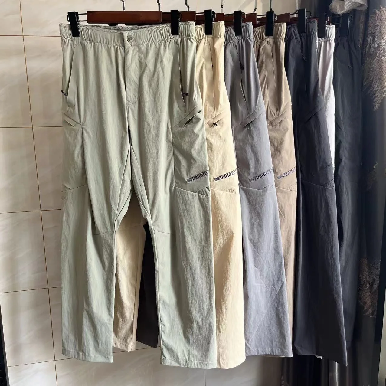 

Мужские летние брюки для активного отдыха с лазерной перфорацией, быстросохнущие, прямого кроя, дышащие, модные