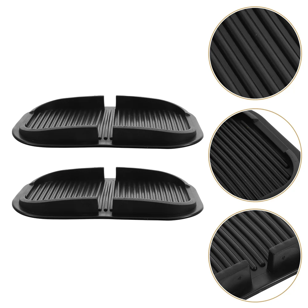 

2pcs Silicone Car Dashboard Anti-Slip Mat Large Slot Phone Holder For Keys Glasses Mirrors Coins Non Slip Dash Organizer