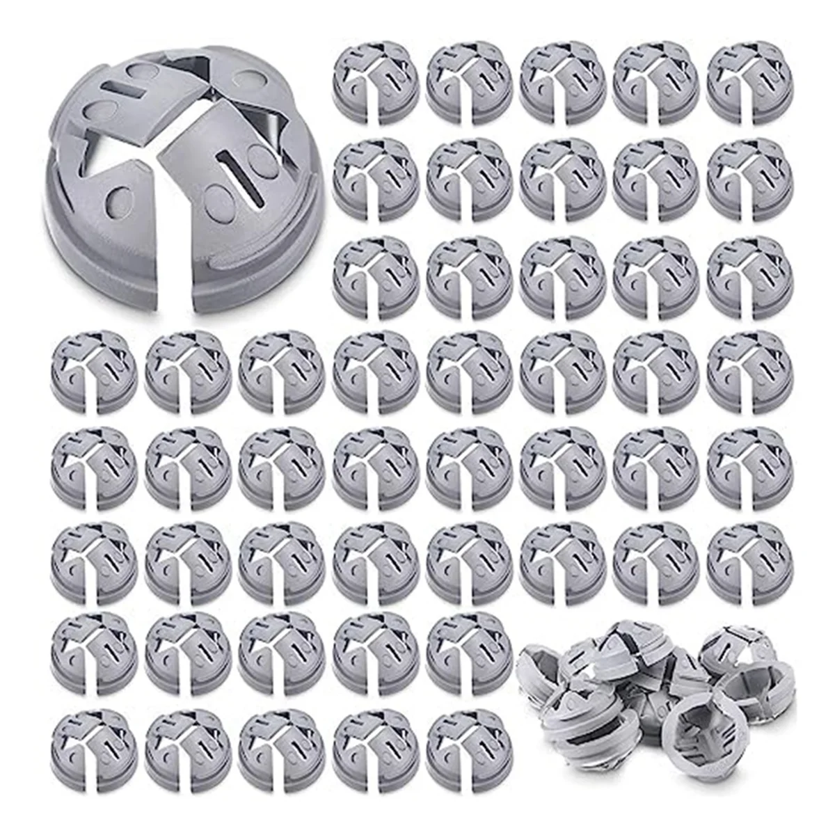 3/8-1/2In,Push-Fit Bulk Connector NM Cable Connector Electrical Conduit Fitting Fits 1/2In Knockout Hole,120PCS, Grey