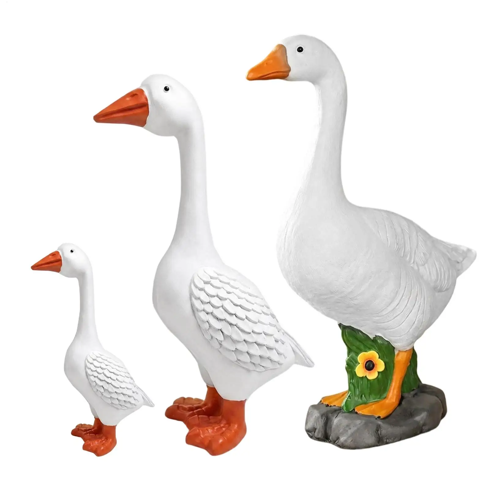 Porch Goose Resin Realistic Large All-Weather Goose Statue Lawn Garden Goose Statue for Garden Yard Farmhouse Pathway Driveway