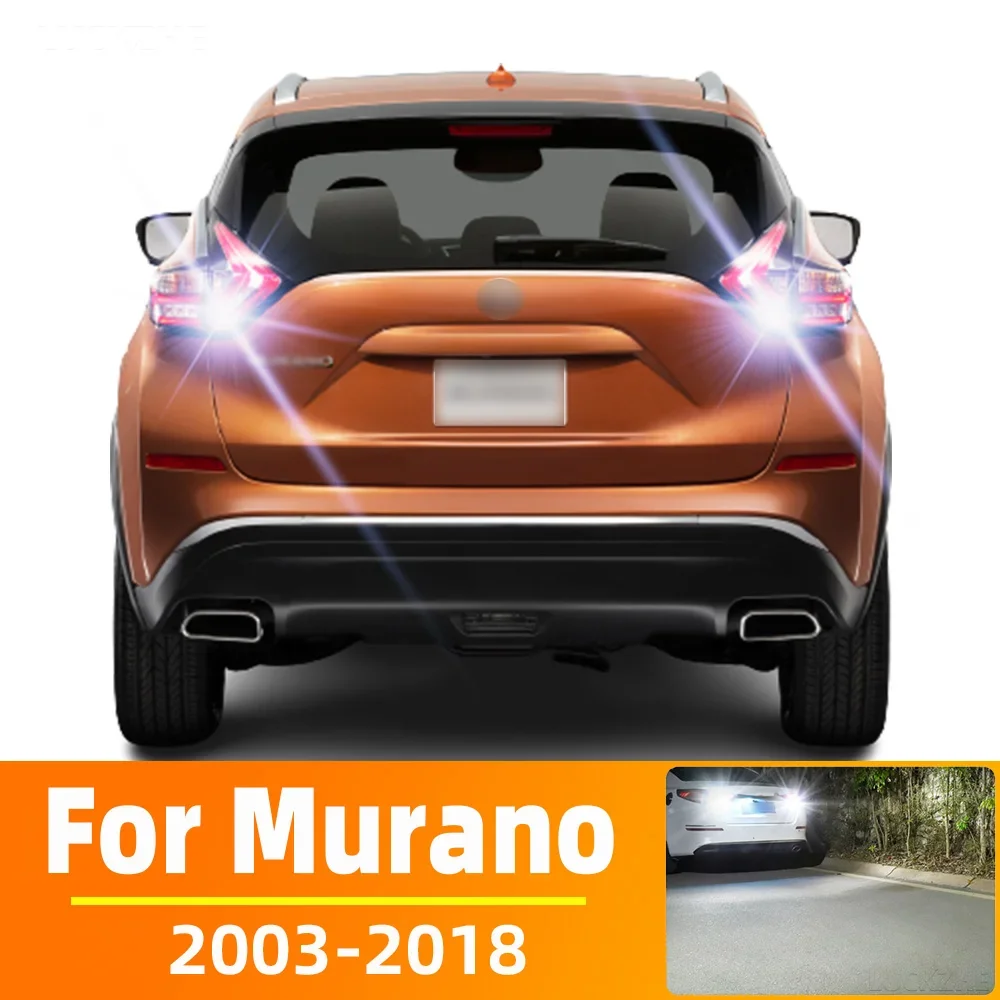 2x LED Reverse Light For Nissan Murano 1 Z50 2 Z51 3 Z52 Accessories 2003-2018 2012 2013 2014 2015 2016 2017 Backup Back Up Lamp