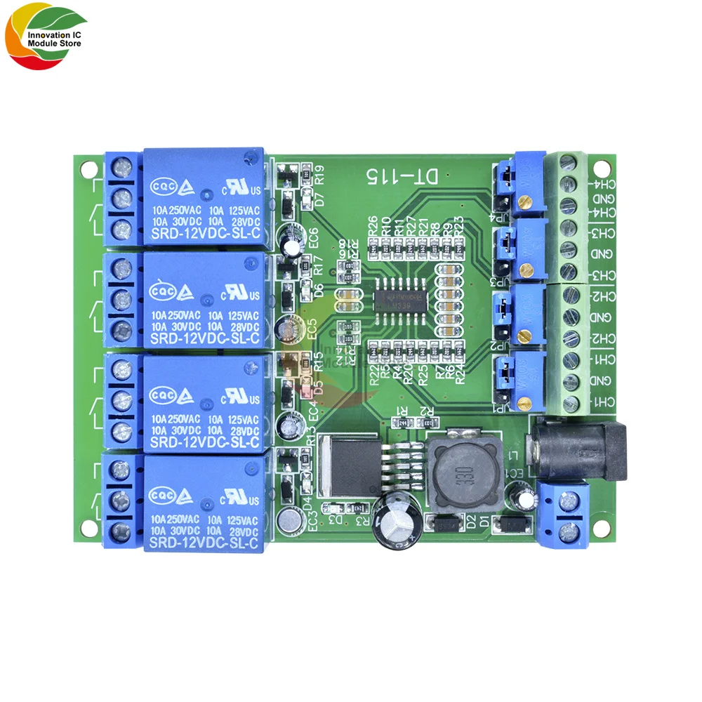 Ziqqucu DC 12/24V 4 Channel Voltage Comparator Stable LM393 Comparator Module