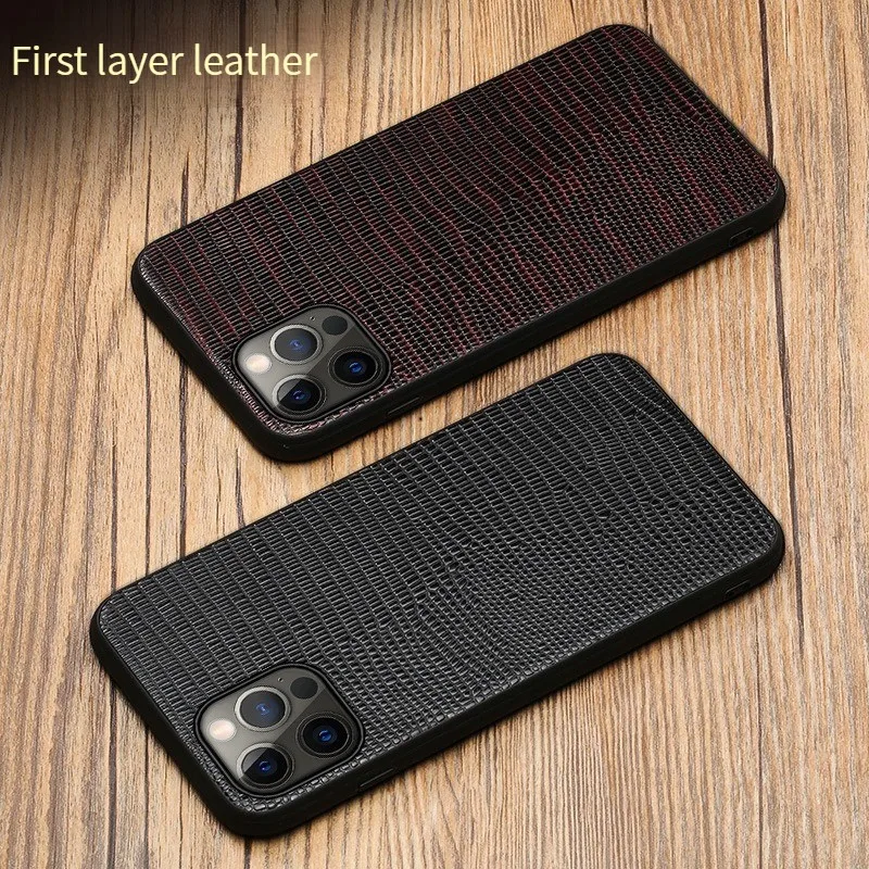 

Retro Genuine Leather Phone Case For iPhone 14 13 12 11 Pro Max XR X XS 7 8 Plus Shockproof Anti-Drop Back Cover New Arrivals