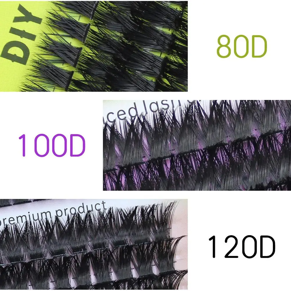 Women No Need Glue Fox Eye Effect Fluffy False Eyelashes Self-adhesive Reusable Segmented Thick Winged Lash Daily Use