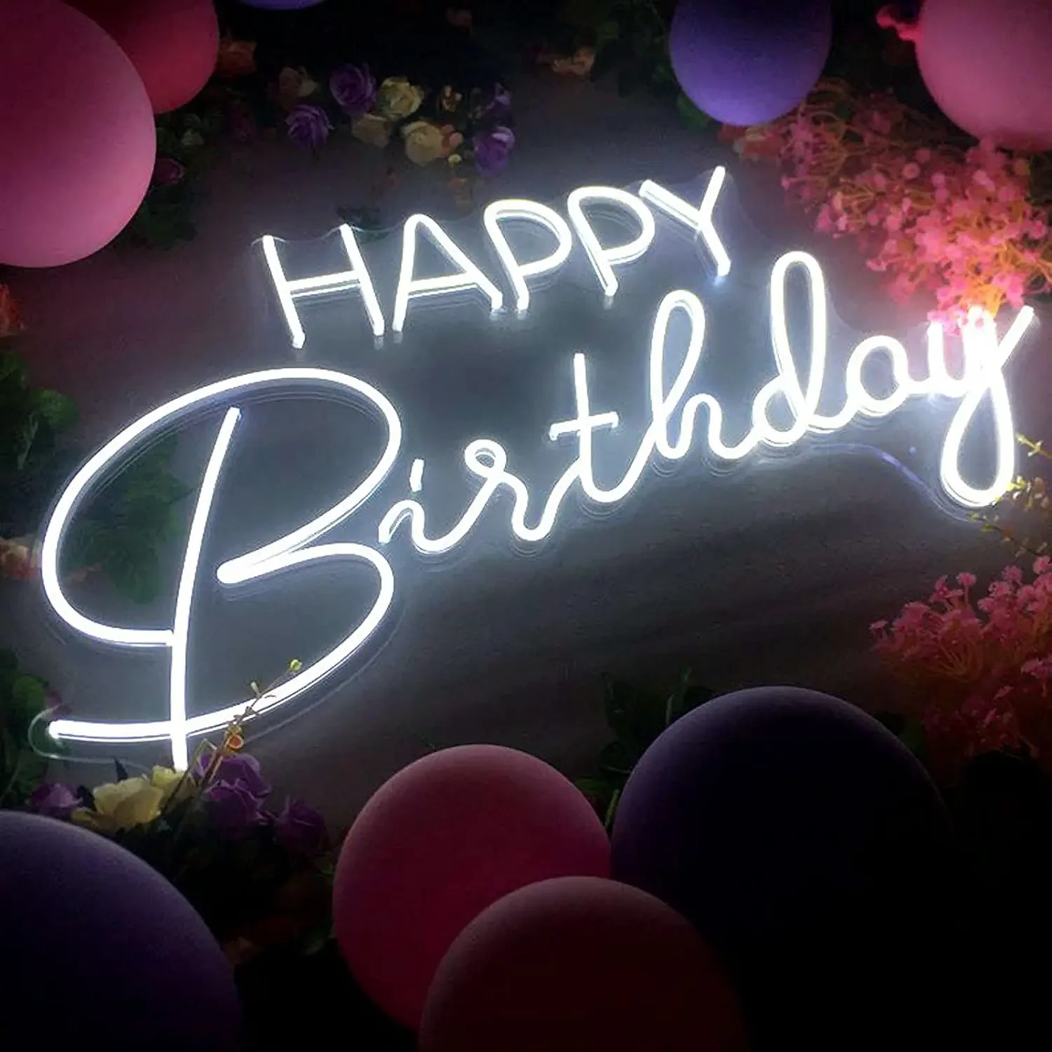 Imagem -06 - Custom Neon Sign Lights Art Decor Suprimentos Presente Gênero Revelar Baby Show Presentes Personalizados Happy Birthday Party