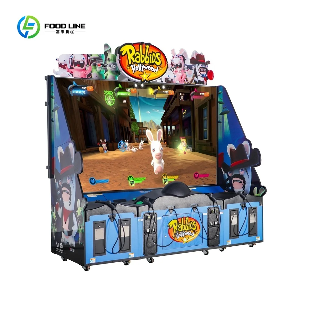 Indoor Coin Machine Shooting Arcade Game World Famous IP Rabbit Shooting Game Machine for 3 Players