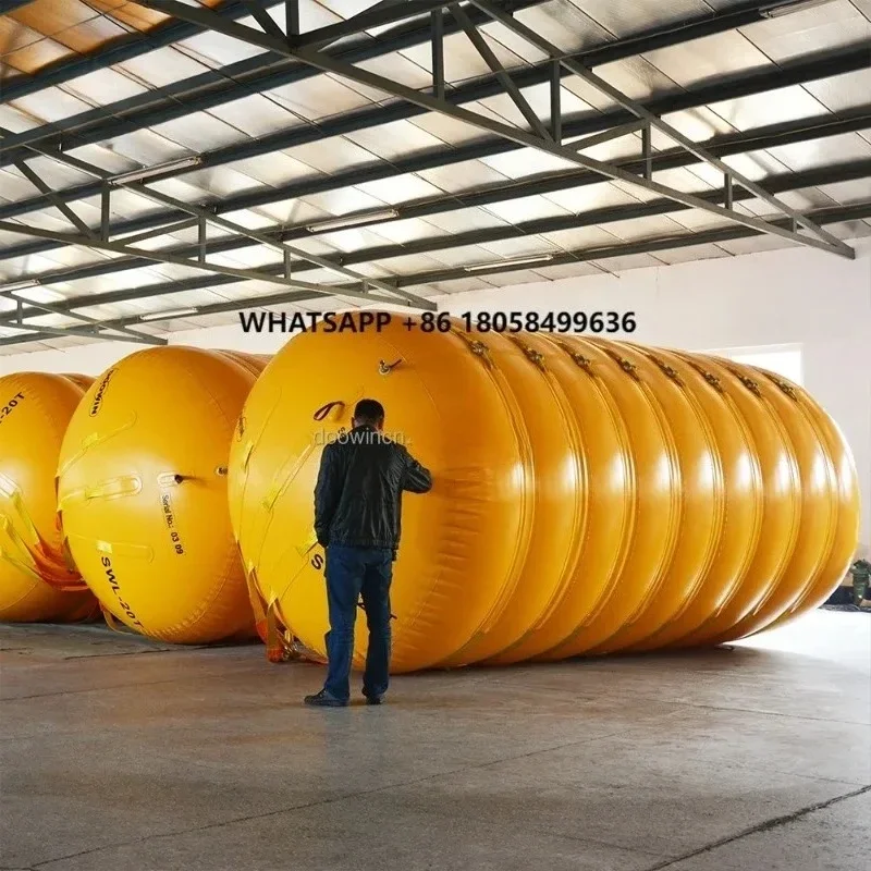 Pvc Coated Polyester Fabric Marine Inflatable Air Lift Bags  Welded Heavy Ship Salvage Lift Air Bags