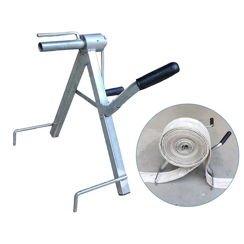 Portable Fire Water Pipe Storage Device All Metal Hose Reel Tool Foldable Manual Pipe Winding Device Farmland Irrigation-ABHG