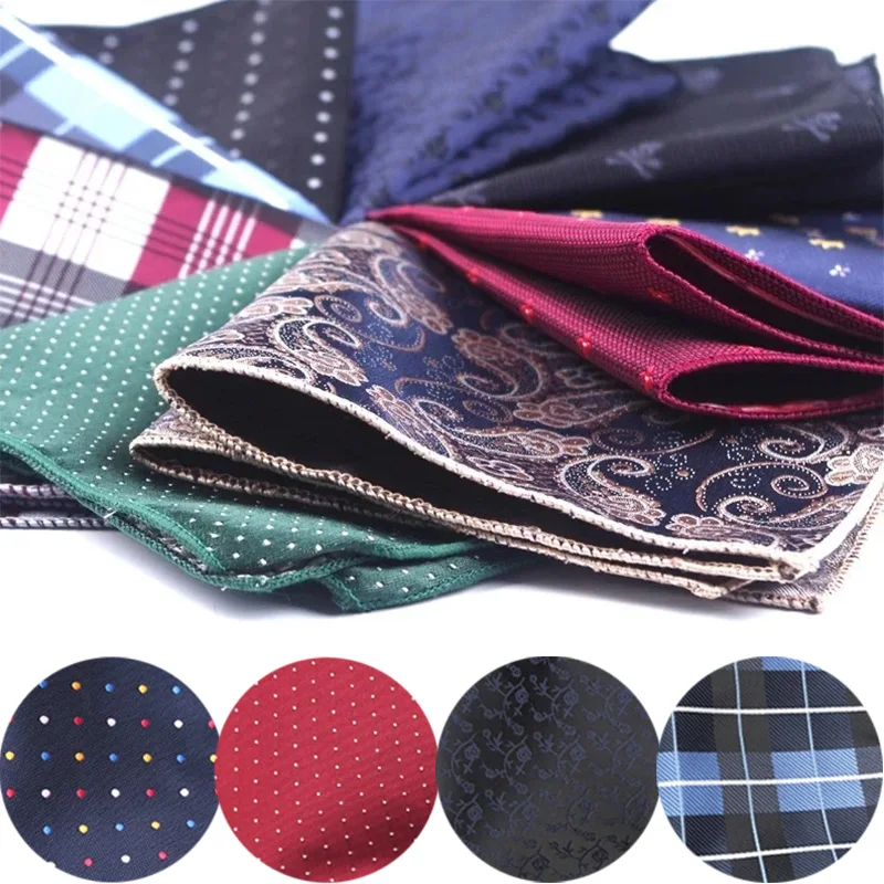 Business Suits Pocket Square for Men Casual Chest Towel Hanky Gentlemen Plaid Hankies Classic Suit Napkin Mens Handkerchief