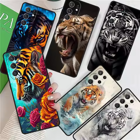 Ferocious Tiger Animal For Samsung Galaxy S24 Ultra S21 S22 S8 S9 S10E Note 10 20 Plus FE S23 Phone case Cover Coque