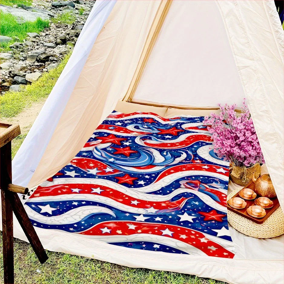 Stars and Stripes Pride Blanket Reversible Flannel Throw for Patriotic Spirit AllSeason Comfort American Heritage Gift