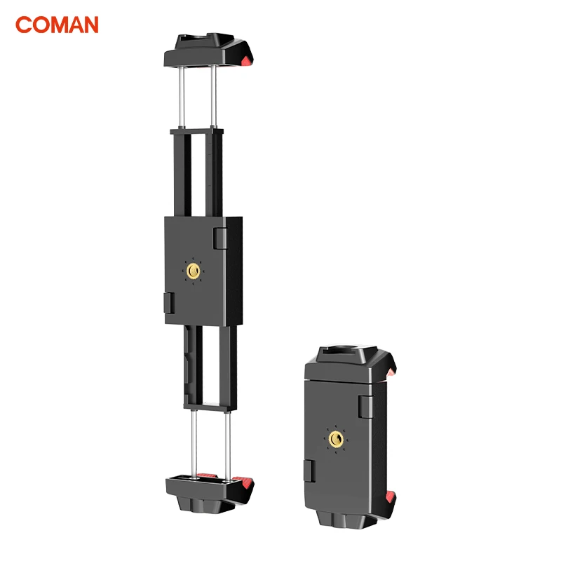 COMAN EX370 Tablet Phone Holder Clamp Clip For iPad Pro Universal Phone Clip Tripod Mount For iPhone Huawei Samsung Phone ﻿