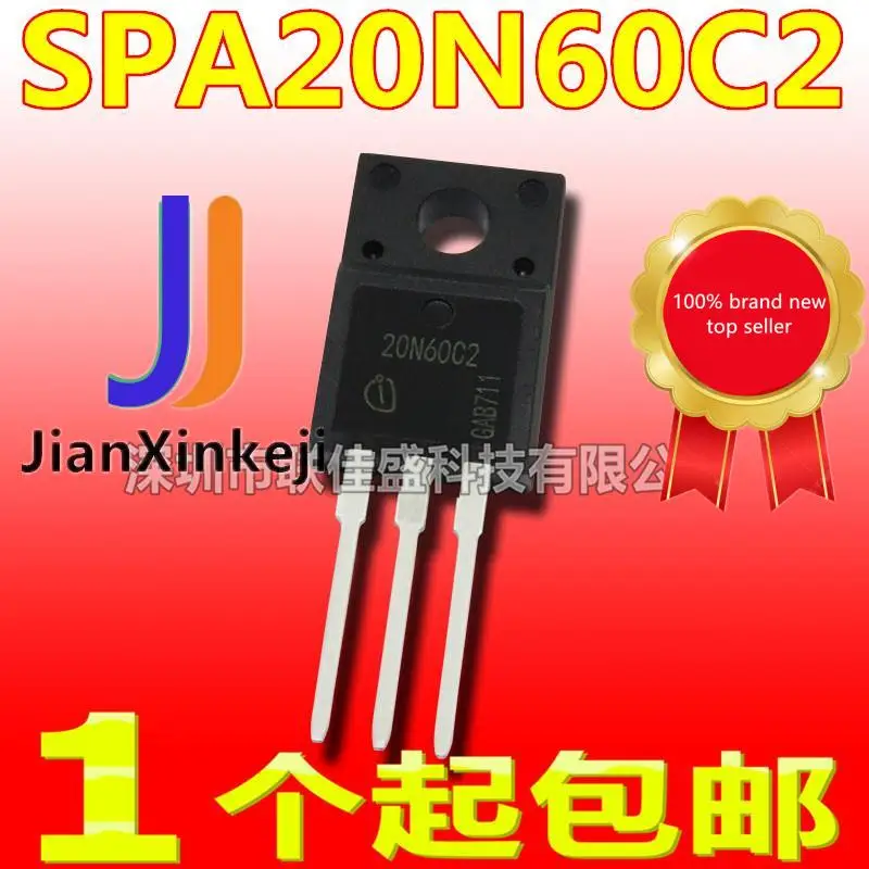 

10pcs 100% orginal new in stock SPA20N60C2 20N60C2 20A 600V N-channel MOS tube field effect tube TO-220F