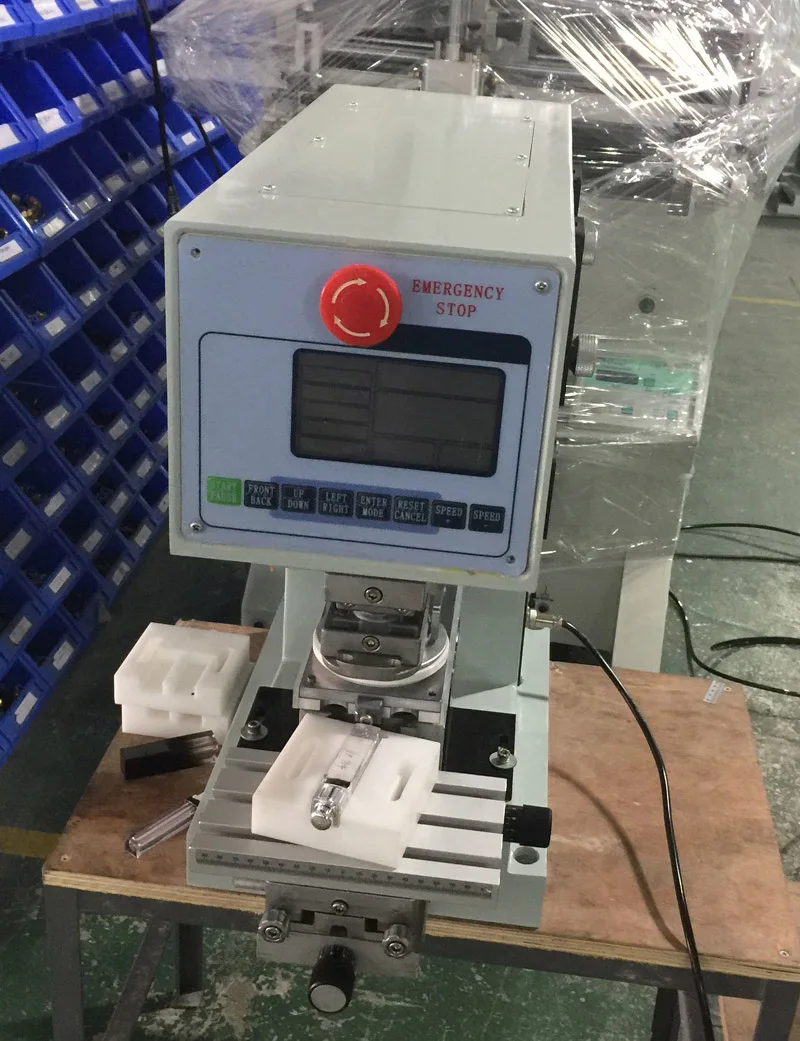 Tabletop Closed Ink Cup Pad Printer Supplier 1 Color Automatic Plastic Metal Garment Ceramic Small Logo Label Printing Machine