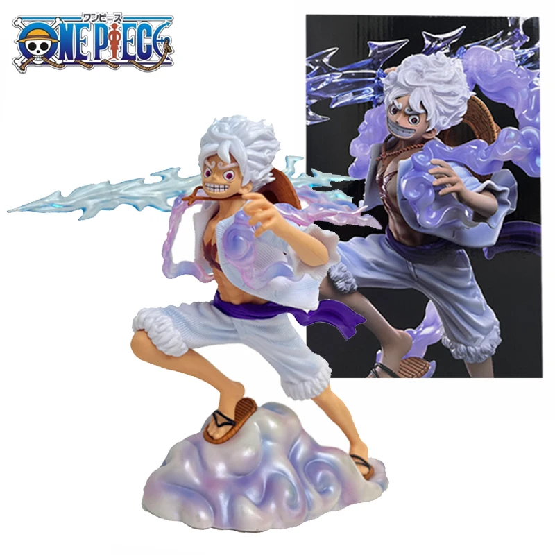 20cm One Piece Sun God Nica Luffy Action Figure Anime Stepping On The Cloud Luffy Figurine Pvc Model Collection Statue Doll Toy