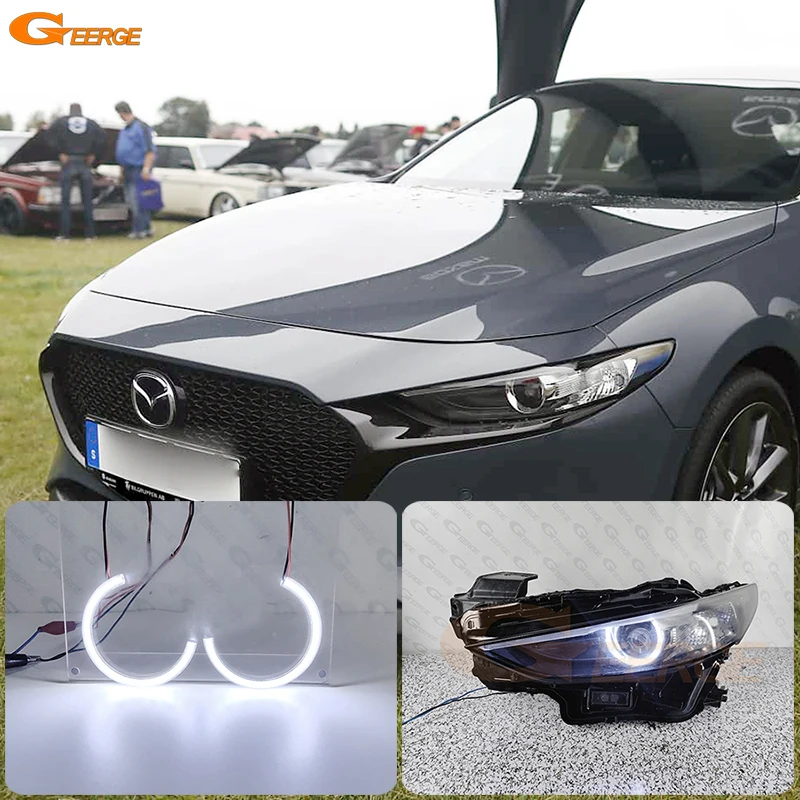 

For Mazda 3 Mazda3 Axela BP 2019 2020 2021 2022 2023 2024 Day Light Ultra Bright COB Led Angel Eyes Halo Rings