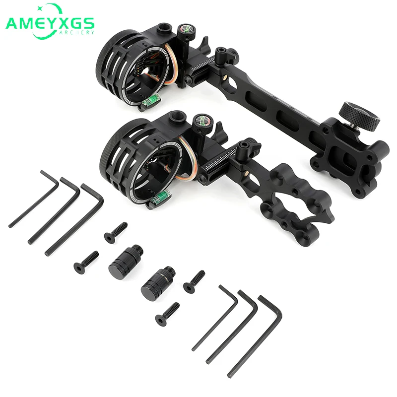 

Archery Five Needle Compound Bow Sight Adjustable Sight for Compound/Recurve Bow Archery Hunting Shooting Accessories